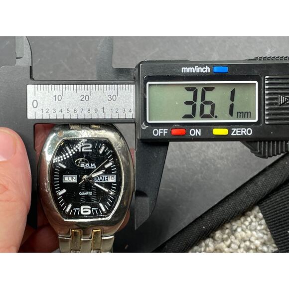 Bum Equipment 3316 Analog Date/Day Mens Quartz Watch Black Dial Silver Tone 36mm - Picture 11 of 12